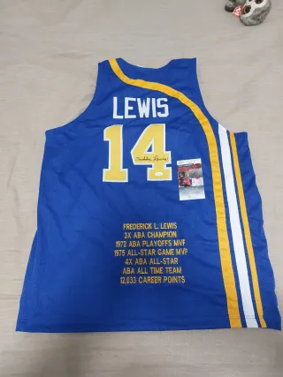Camiseta JSA Firmada Freddie Lewis #14