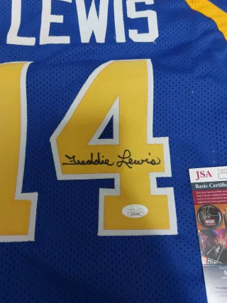 Camiseta JSA Firmada Freddie Lewis #14