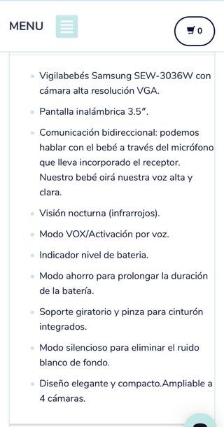 Vigilabebés Samsung SafeVIEW SEW-3046