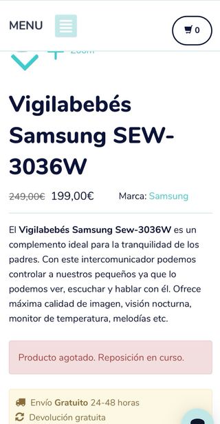 Vigilabebés Samsung SafeVIEW SEW-3046
