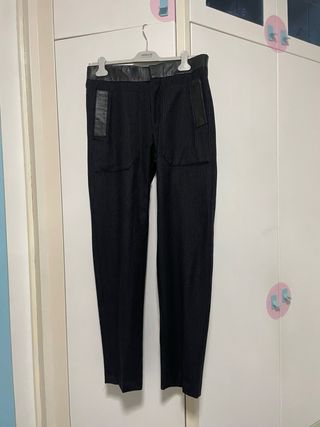 Pantaloni Zegna neri rigati grigi