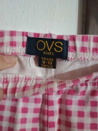 Pantaloni bimba OVS a quadretti rosa