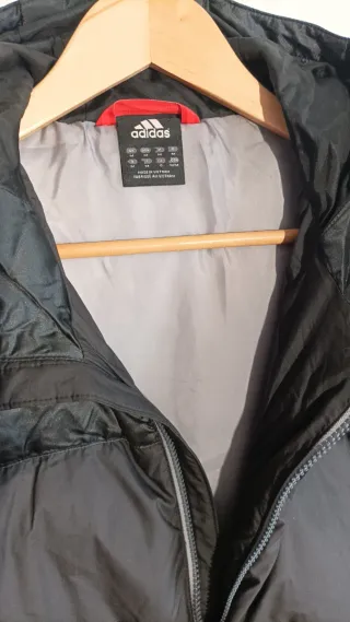 Chaqueta Adidas 3S Down Negra Gris