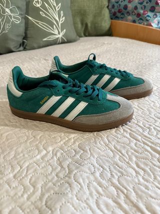 Adidas Samba 41 1/3 Verde/Gris