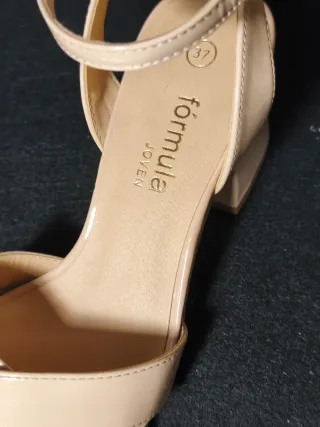 Zapatos tacón nude talla 37