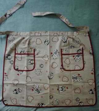 Grembiule vita con gufi e cuori