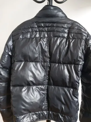 Giubbotto uomo nero lucido