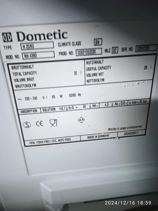 Nevera Minibar Dometic 28L 220V