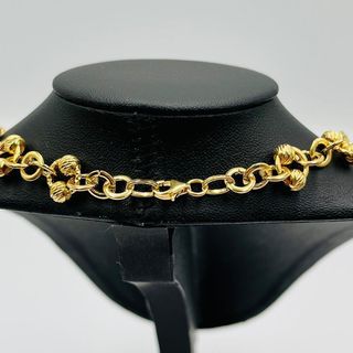 GARGANTILLA BOLAS DIAMANTADAS 18K