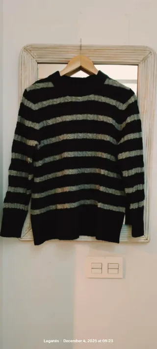 Jersey rayas negro y gris