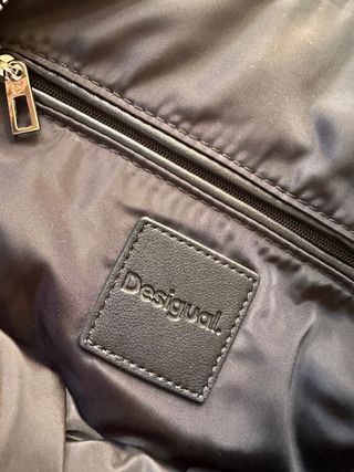 Bolso Desigual Negro y Beige