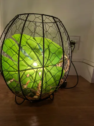 Lámpara de mesa de metal negra(2 Uds)