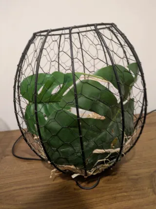 Lámpara de mesa de metal negra(2 Uds)