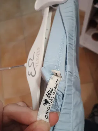 Pantalone cotone bambina azzurro