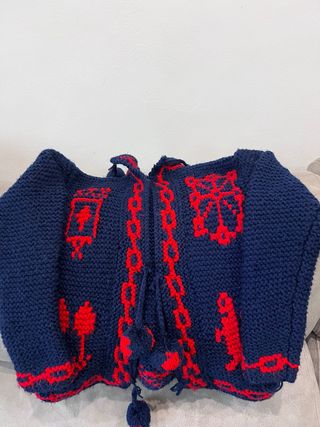 Chaqueta tejida a mano talla 8 años