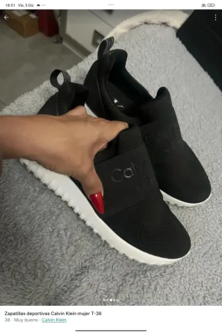 Deportivas Calvin Klein Mujer T-38 Negras