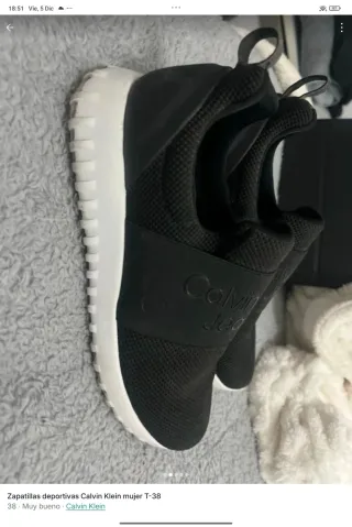 Deportivas Calvin Klein Mujer T-38 Negras