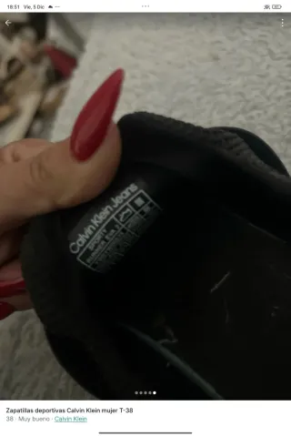 Deportivas Calvin Klein Mujer T-38 Negras