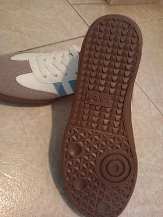 Zapatillas Adidas Samba Blancas y Azules