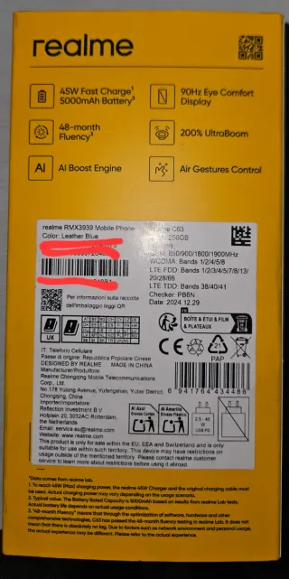 Realme C63 Negro/Azul Marino