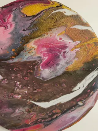 Quadro astratto tondo