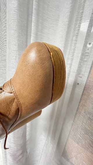 Botines Antonio Pernas Cuña Madera Marrones