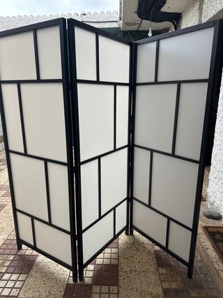 Biombo Decorativo IKEA Negro y Blanco