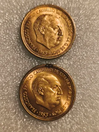 2 Monedas 2.50 Pesetas Franco 1953*56