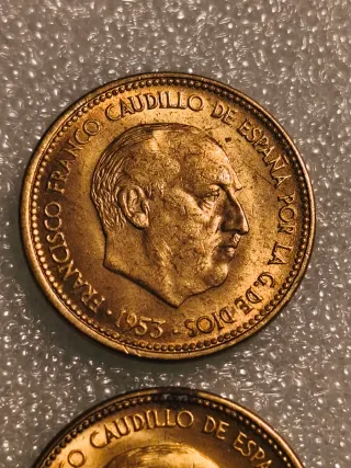 2 Monedas 2.50 Pesetas Franco 1953*56