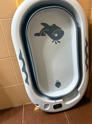 Bañera bebé plegable con termómetro