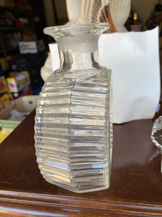 Antigua/1930/40 licorera de cristal Nancy Fr,26x23