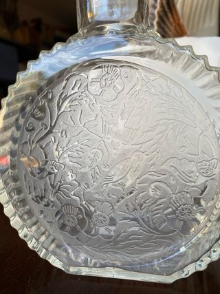 Antigua/1930/40 licorera de cristal Nancy Fr,26x23