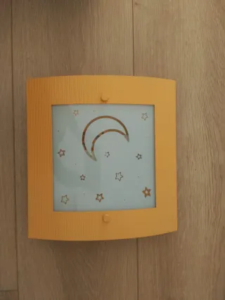 Aplique de pared infantil luna y estrellas