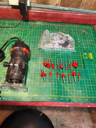 Mini fresadora eléctrica 800W + accesorios