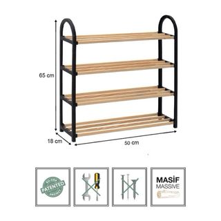 Zapatero estantería de 4 baldas