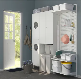 Armario NYSJÖN para lavadora IKEA, blanco