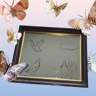 Cuadro Espejo Perro Dibujo