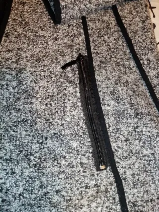 Abrigo gris jaspeado corte evasé Talla XL