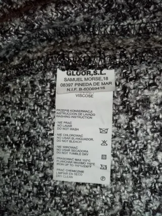 Abrigo gris jaspeado corte evasé Talla XL