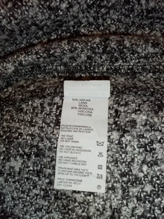 Abrigo gris jaspeado corte evasé Talla XL