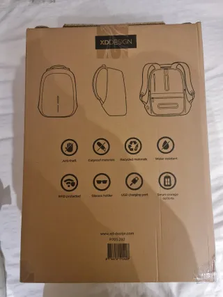 Mochila XD Design antirrobo negra