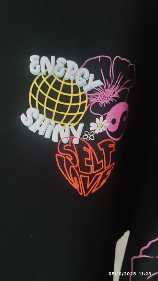 Sudadera Bershka Negra Estampada xs pero como una