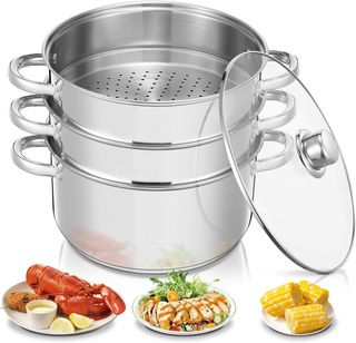 Pentola a Vapore in Acciaio Inox