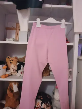 Pantaloni bambina rosa cotone