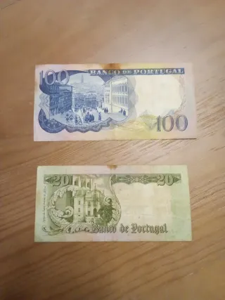 Biglietti Escudo Portoghese 100 e 20