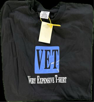 Camiseta Vetements M Negra Very Expensive T-Shirt