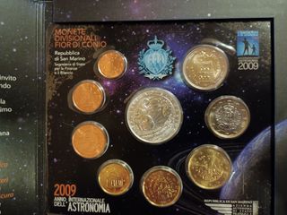 San Marino 2009 kms 1 céntimo 2 euros € + medalla