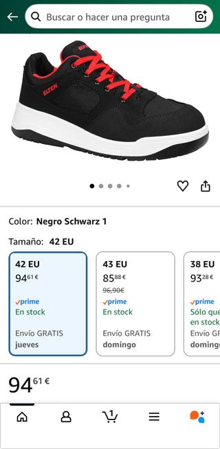 Zapatos seguridad ELTEN Low ESD Talla 37