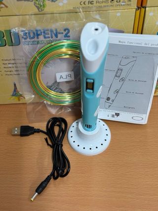 BOLÍGRAFO 3D CON FILAMENTO ROSA O AZUL