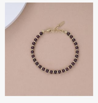 NUEVA. Pulsera mujer cuentas granate.